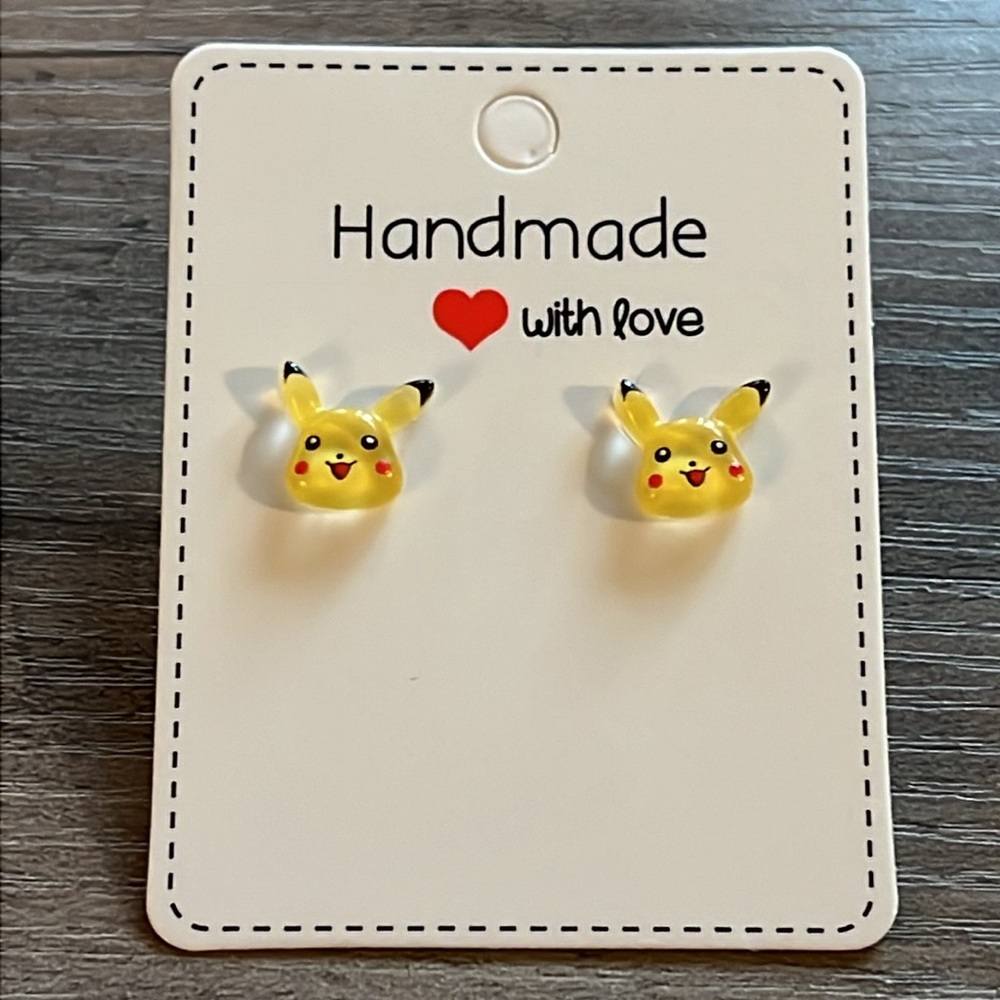 Handmade Pikachu earrings